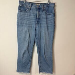 Madewell Women's The Perfect Vintage Straight Jean Hoye Blue Denim 30